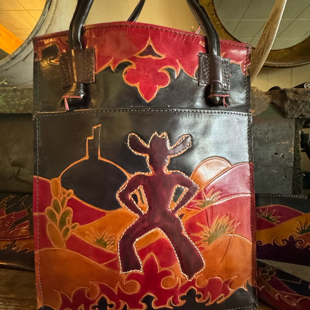 Vintage Hand-Tooled Leather Western 4pc Set